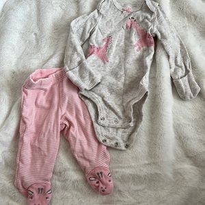 Carter’s Newborn onesie with pant set.